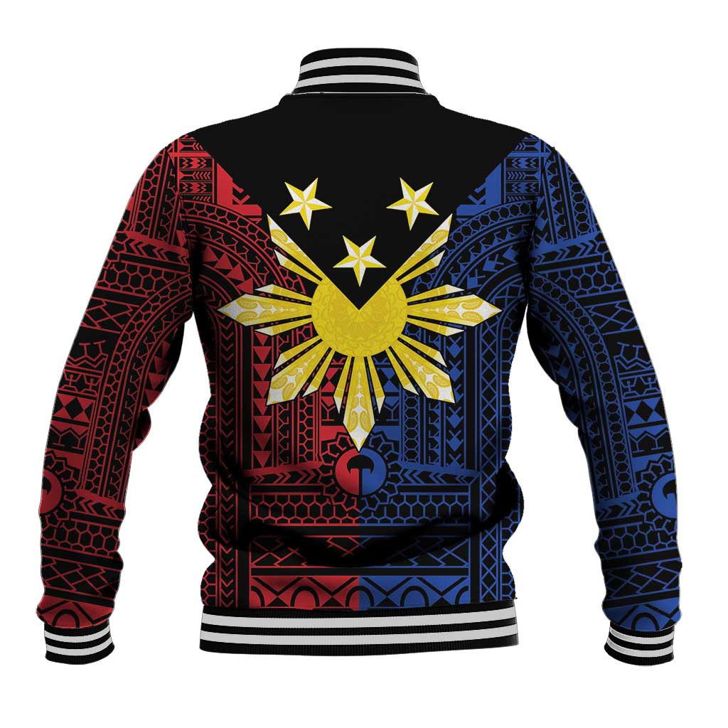 Philippines Sun Star Baseball Jacket Igorot Tribal Inspiration - Polynesian Pride
