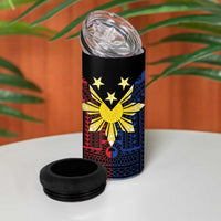 Philippines Sun Star 4 in 1 Can Cooler Tumbler Igorot Tribal Inspiration - Polynesian Pride