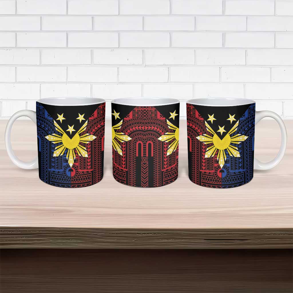 Philippines Sun Star Ceramic Mug Igorot Tribal Inspiration - Polynesian Pride