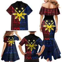 Philippines Sun Star Family Matching Mermaid Dress and Hawaiian Shirt Igorot Tribal Inspiration - Polynesian Pride
