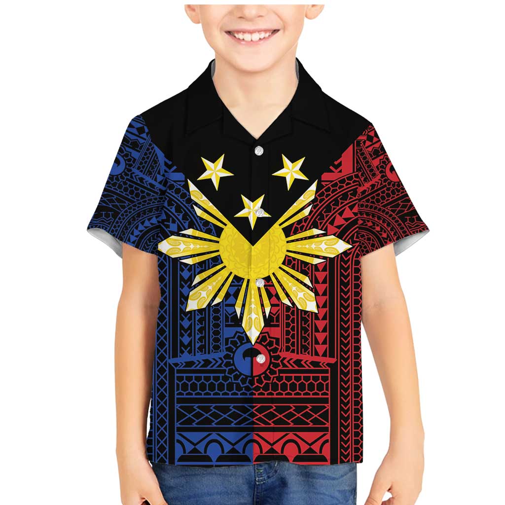 Philippines Sun Star Family Matching Mermaid Dress and Hawaiian Shirt Igorot Tribal Inspiration - Polynesian Pride