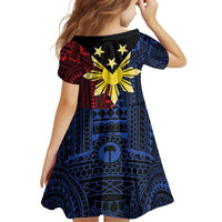 Philippines Sun Star Family Matching Off Shoulder Short Dress and Hawaiian Shirt Igorot Tribal Inspiration - Polynesian Pride