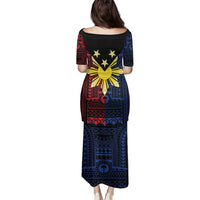 Philippines Sun Star Family Matching Puletasi and Hawaiian Shirt Igorot Tribal Inspiration LT05 - Polynesian Pride