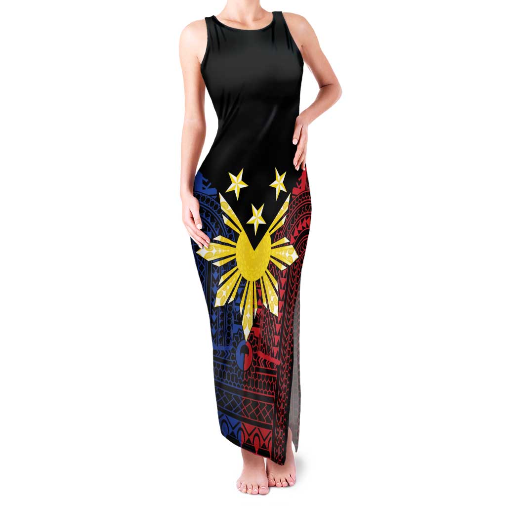 Philippines Sun Star Family Matching Tank Maxi Dress and Hawaiian Shirt Igorot Tribal Inspiration - Polynesian Pride