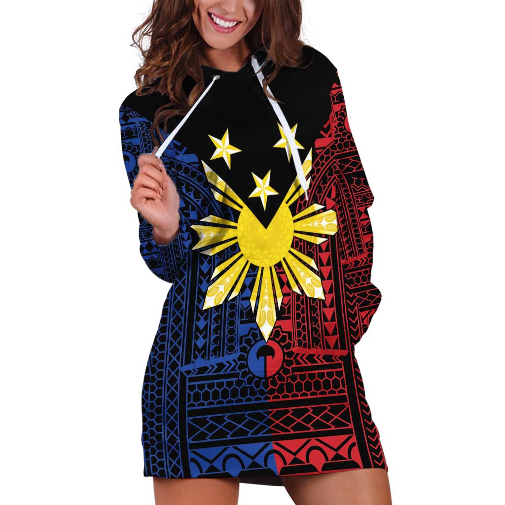 Philippines Sun Star Hoodie Dress Igorot Tribal Inspiration - Polynesian Pride