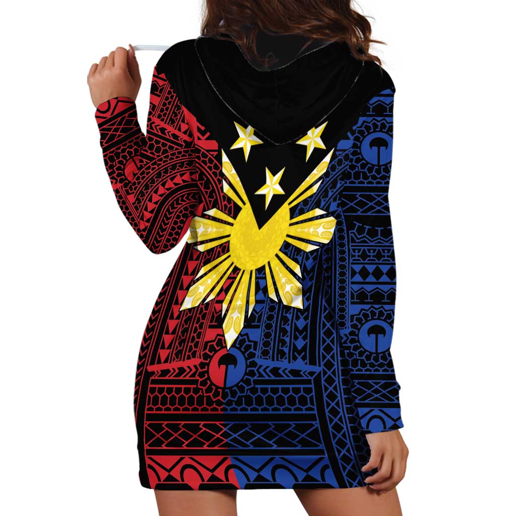 Philippines Sun Star Hoodie Dress Igorot Tribal Inspiration - Polynesian Pride