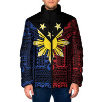 Philippines Sun Star Padded Jacket Igorot Tribal Inspiration LT05 Men Black - Polynesian Pride