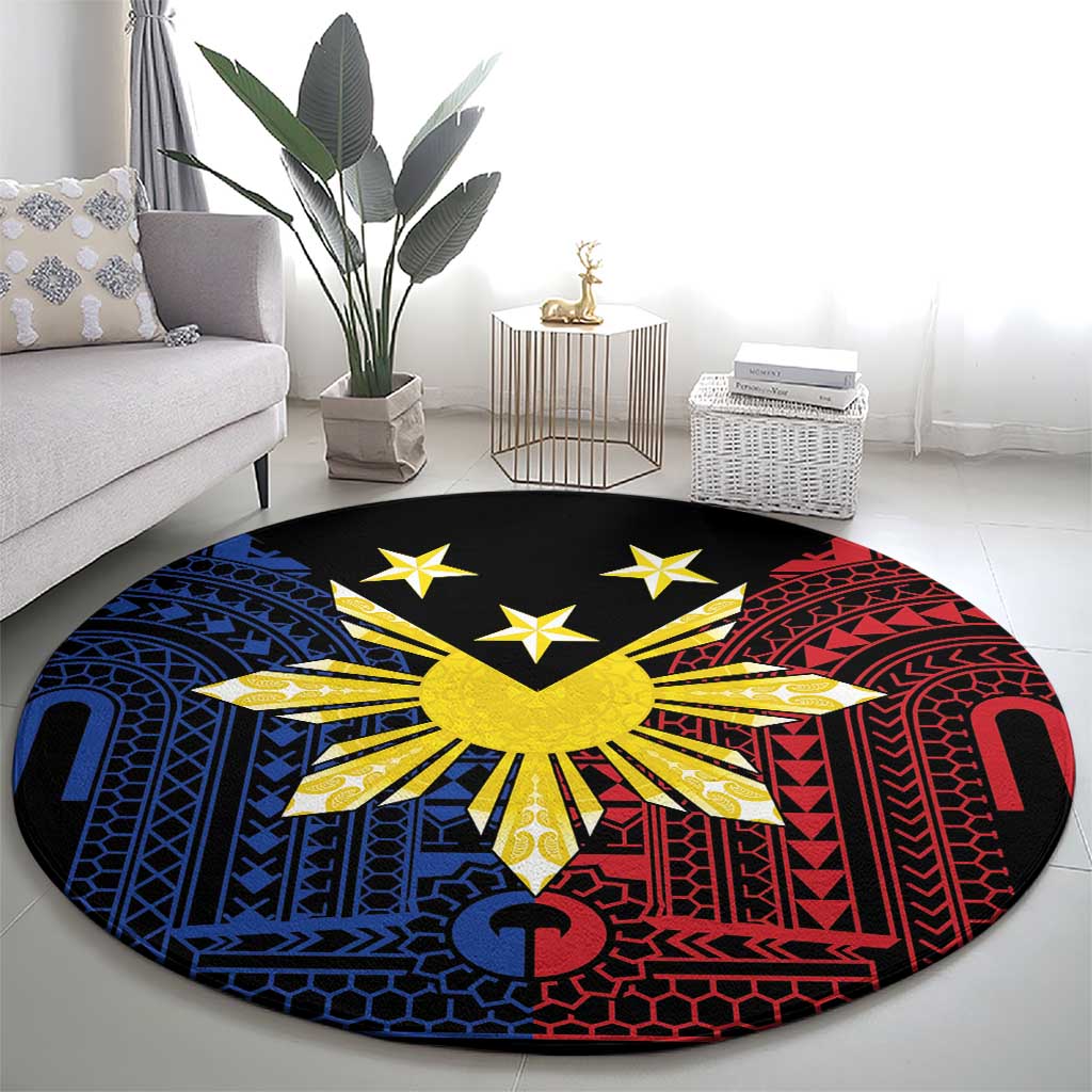 Philippines Sun Star Round Carpet Igorot Tribal Inspiration LT05 - Polynesian Pride