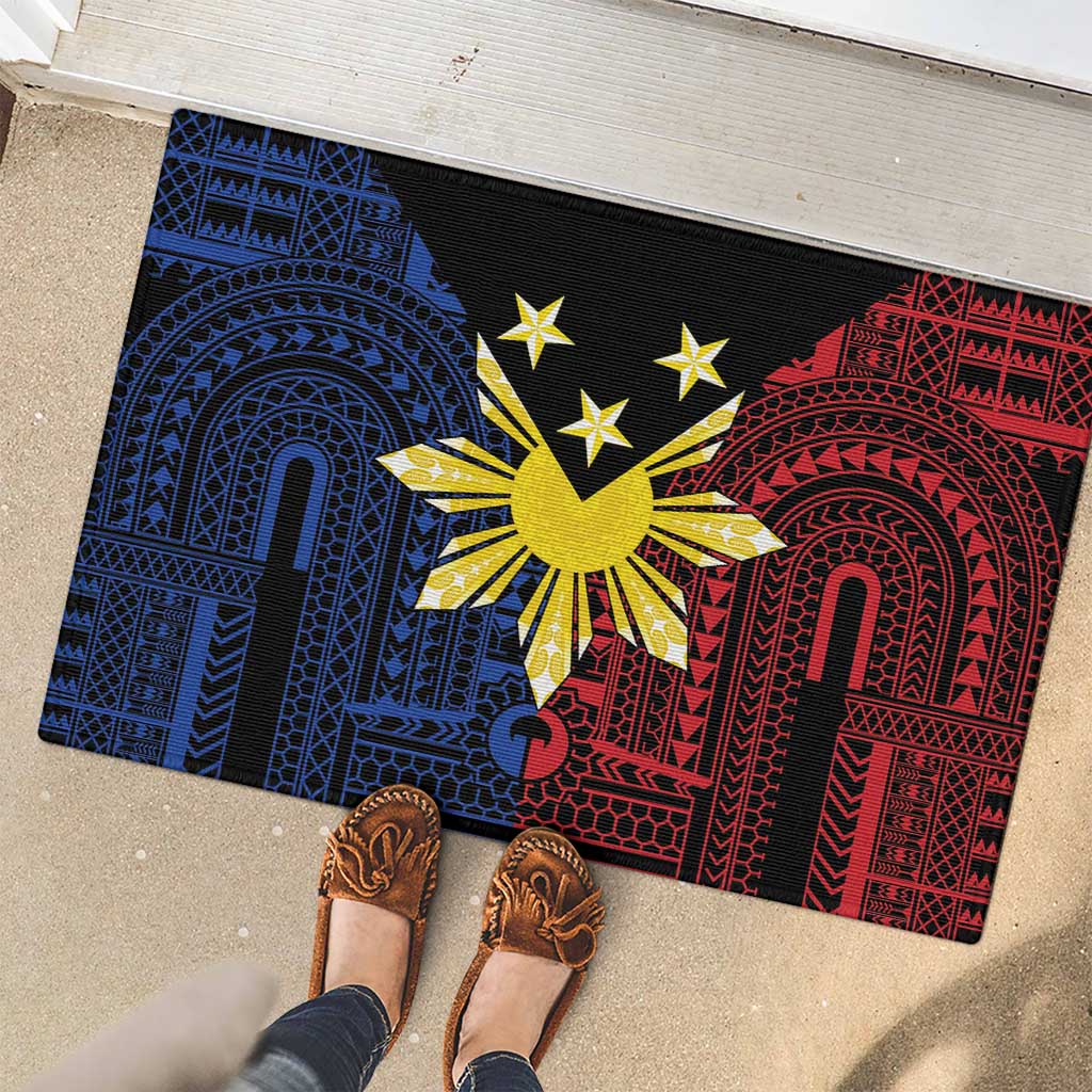 Philippines Sun Star Rubber Doormat Igorot Tribal Inspiration - Polynesian Pride