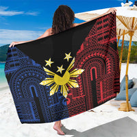 Philippines Sun Star Sarong Igorot Tribal Inspiration LT05 One Size 44 x 66 inches Black - Polynesian Pride