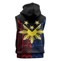 Philippines Sun Star Sleeveless Zip Hoodie Igorot Tribal Inspiration - Polynesian Pride