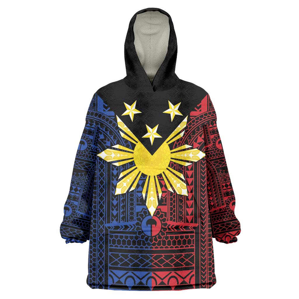 Philippines Sun Star Wearable Blanket Hoodie Igorot Tribal Inspiration - Polynesian Pride