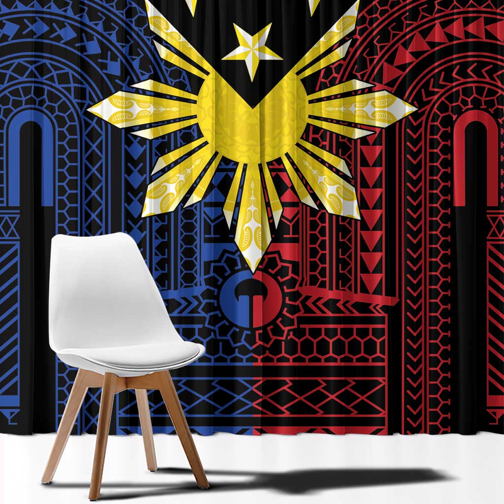 Philippines Sun Star Window Curtain Igorot Tribal Inspiration LT05 - Polynesian Pride