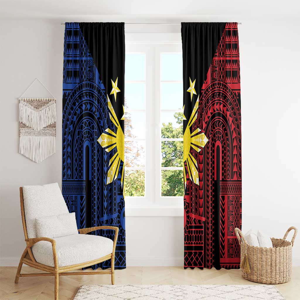 Philippines Sun Star Window Curtain Igorot Tribal Inspiration LT05 - Polynesian Pride