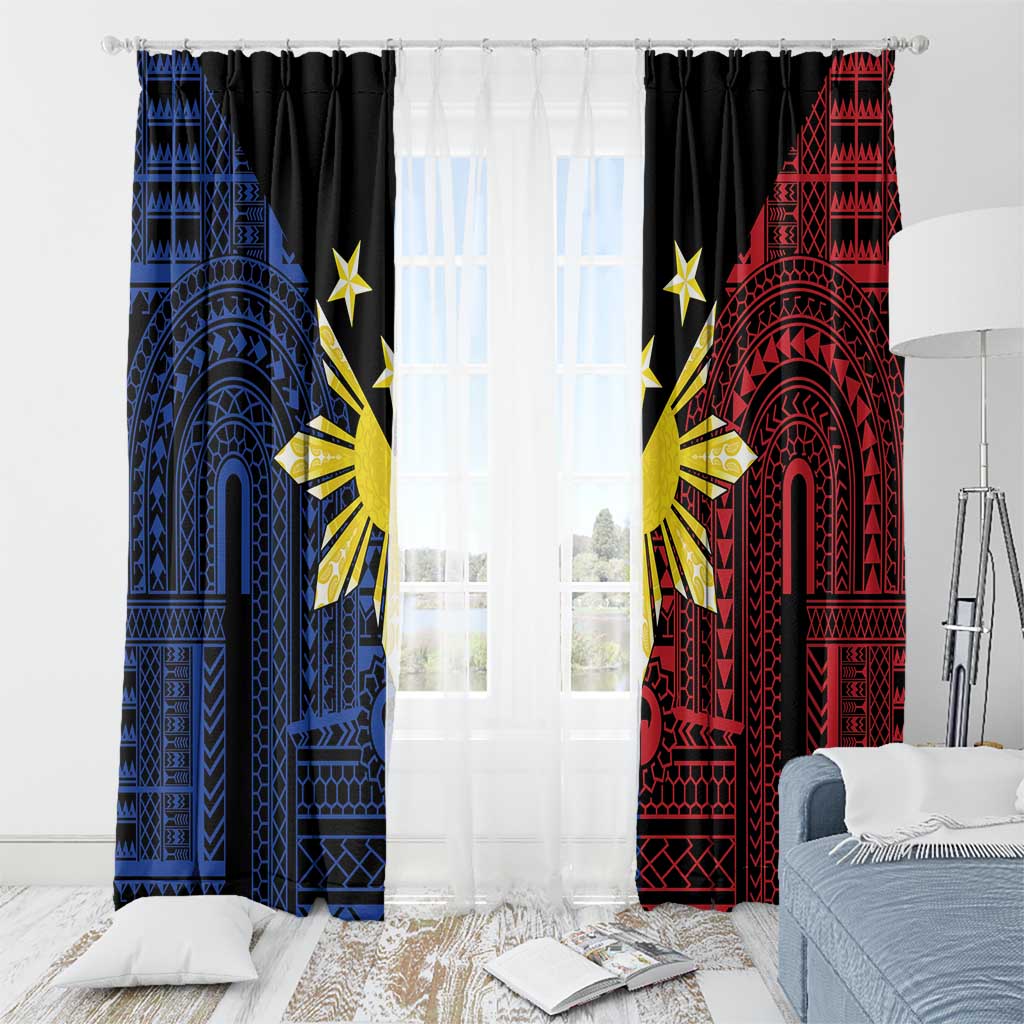 Philippines Sun Star Window Curtain Igorot Tribal Inspiration LT05 - Polynesian Pride
