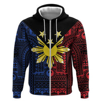 Philippines Sun Star Zip Hoodie Igorot Tribal Inspiration - Polynesian Pride