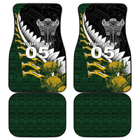 Custom Rugby New Zealand And South Africa Car Mats Silver Fern With Springboks