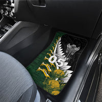 Custom Rugby New Zealand And South Africa Car Mats Silver Fern With Springboks