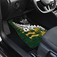 Custom Rugby New Zealand And South Africa Car Mats Silver Fern With Springboks