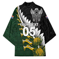 Custom Rugby New Zealand And South Africa Kimono Silver Fern With Springboks