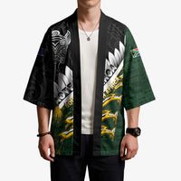 Custom Rugby New Zealand And South Africa Kimono Silver Fern With Springboks