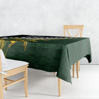 Rugby New Zealand And South Africa Tablecloth Silver Fern With Springboks LT05 - Polynesian Pride
