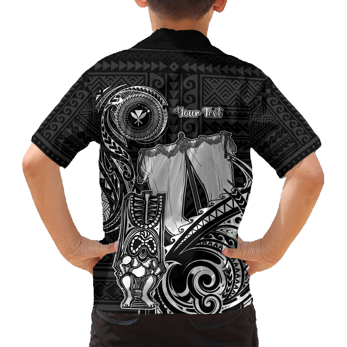 Personalized Hawaii Makahiki Season Family Matching Off Shoulder Maxi Dress and Hawaiian Shirt Akua Loa Polynesian Pattern LT05 - Polynesian Pride
