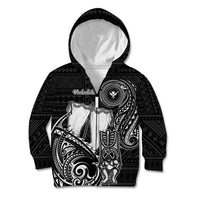 Personalized Hawaii Makahiki Season Kid Hoodie Akua Loa Polynesian Pattern LT05 Zip Hoodie Black - Polynesian Pride