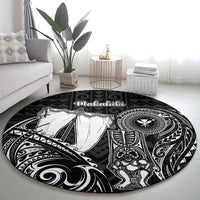 Hawaii Makahiki Season Round Carpet Akua Loa Polynesian Pattern LT05 - Polynesian Pride