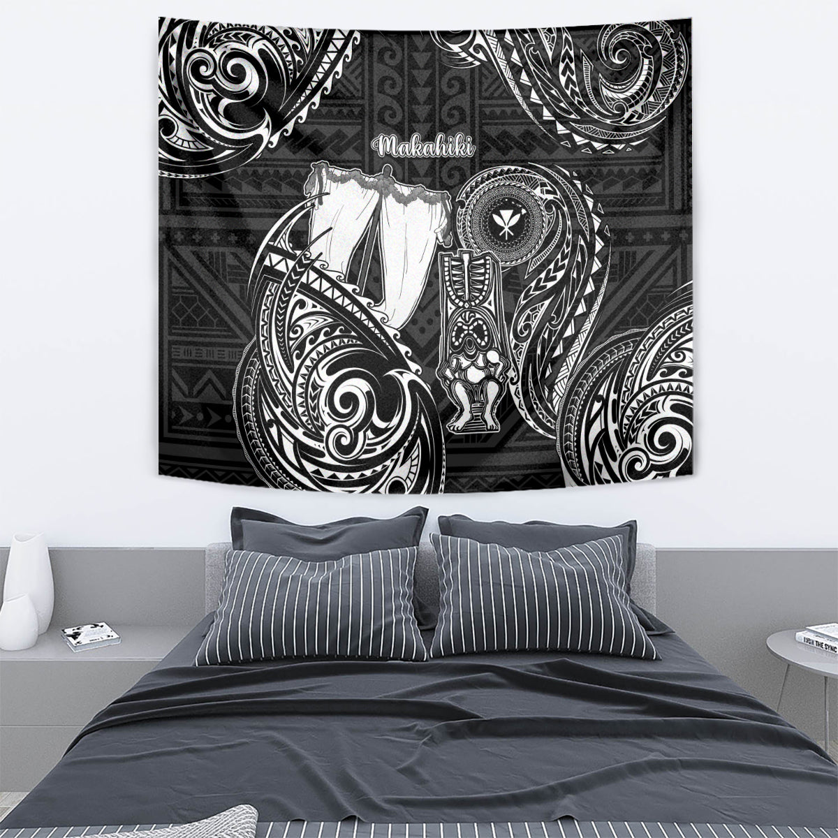 Hawaii Makahiki Season Tapestry Akua Loa Polynesian Pattern LT05 - Polynesian Pride