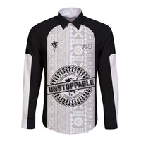 Personalized Fiji Obstacle Race 2023 Long Sleeve Button Shirt Never Give Up LT05 Unisex Black - Polynesian Pride