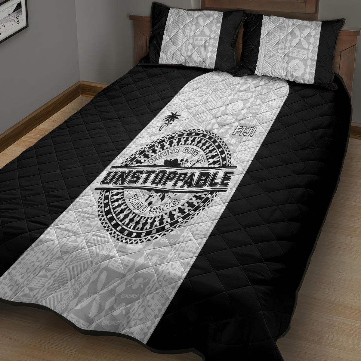 Fiji Obstacle Race 2023 Quilt Bed Set Never Give Up LT05 - Polynesian Pride