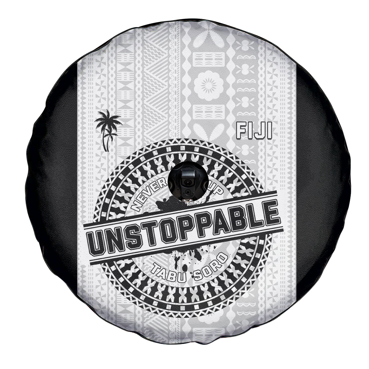Fiji Obstacle Race 2023 Spare Tire Cover Never Give Up LT05 - Polynesian Pride