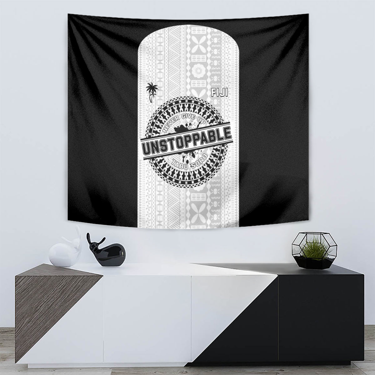 Fiji Obstacle Race 2023 Tapestry Never Give Up LT05 - Polynesian Pride