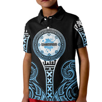 Personalized Fiji Obstacle Race 2023 Kid Polo Shirt Go Champion LT05 Kid Blue - Polynesian Pride