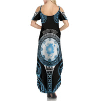 Personalized Fiji Obstacle Race 2023 Summer Maxi Dress Go Champion LT05 - Polynesian Pride