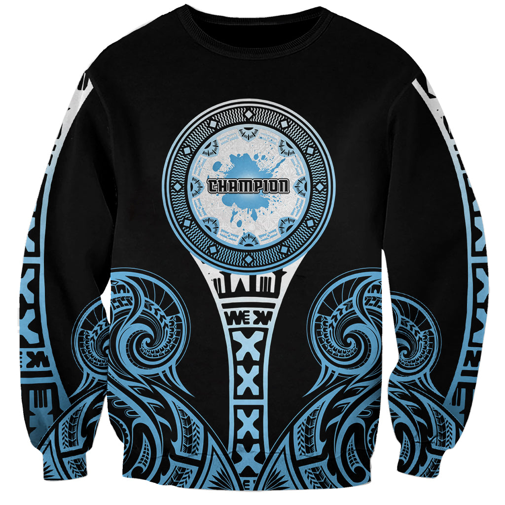 Personalized Fiji Obstacle Race 2023 Sweatshirt Go Champion LT05 Unisex Blue - Polynesian Pride