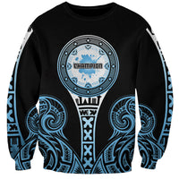 Personalized Fiji Obstacle Race 2023 Sweatshirt Go Champion LT05 Unisex Blue - Polynesian Pride