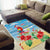 Hawaii Christmas Area Rug Funny Macaw Parrot Tropical Vibe