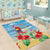 Hawaii Christmas Area Rug Funny Macaw Parrot Tropical Vibe