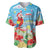 Hawaii Christmas Baseball Jersey Funny Macaw Parrot Tropical Vibe