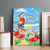 Hawaii Christmas Canvas Wall Art Funny Macaw Parrot Tropical Vibe