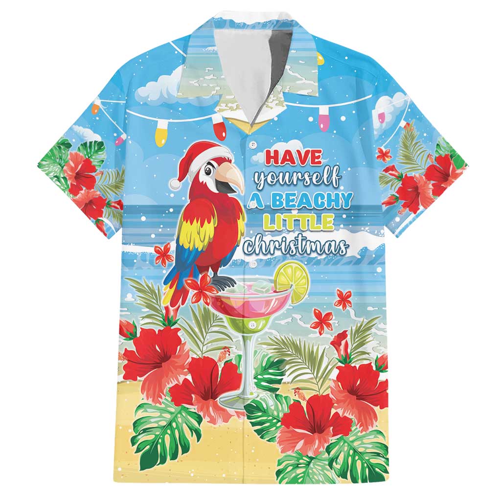 Hawaii Christmas Hawaiian Shirt Funny Macaw Parrot Tropical Vibe