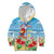Hawaii Christmas Kid Hoodie Funny Macaw Parrot Tropical Vibe