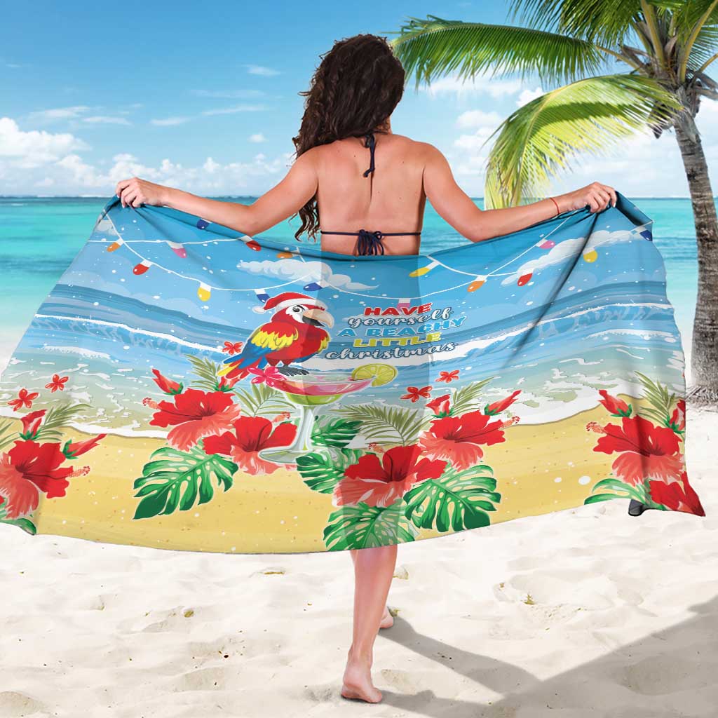 Hawaii Christmas Sarong Funny Macaw Parrot Tropical Vibe