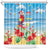 Hawaii Christmas Shower Curtain Funny Macaw Parrot Tropical Vibe