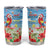 Hawaii Christmas Tumbler Cup Funny Macaw Parrot Tropical Vibe