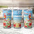 Hawaii Christmas Tumbler Cup Funny Macaw Parrot Tropical Vibe