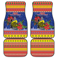 New Caledonia Christmas Car Mats Kanaky Poinsettia Joyeux Noel