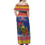 New Caledonia Christmas Off Shoulder Maxi Dress Kanaky Poinsettia Joyeux Noel